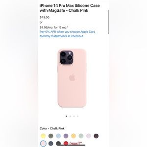 IPhone 14 Pro Max Silicone Case-MagSafe-Chalk Pink